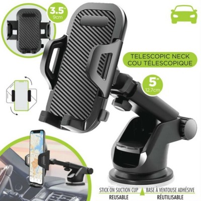 Support téléphone intelligent pour auto avec ventouse réutilisable – Boost BCH4146