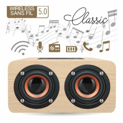Haut-parleur stéréo sans fil en bois – ESCAPE PLATINUM SPBT552