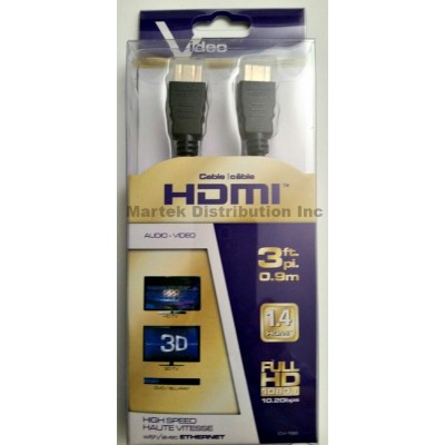 Câble HDMI 3 pieds / 0.91m / CV-192