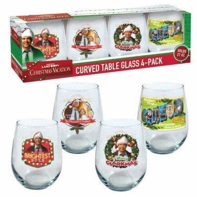 Ensemble de verres courbés Le sapin a des boules...