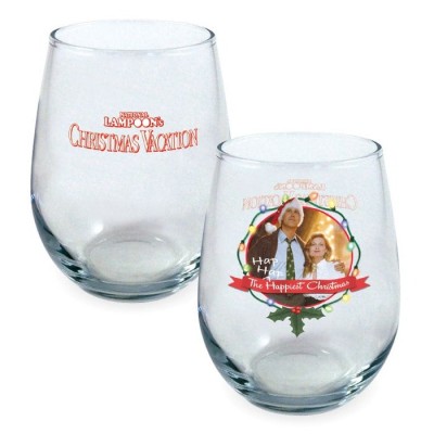 Ensemble de verres courbés Le sapin a des boules – Merry Clarkmas (4 verres / 621 ml)