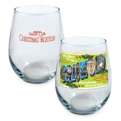 Ensemble de verres courbés Le sapin a des boules – Merry Clarkmas (4 verres / 621 ml)