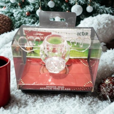 Mini Verre Le sapin a des boules – Tête d’orignal (acrylique)
