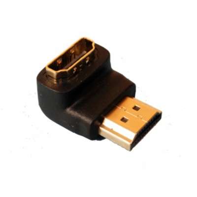 Adaptateur HDMI en 90°, plaqué Or