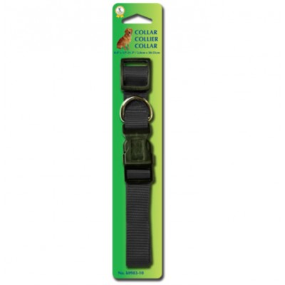 Collier pour chien en nylon noir