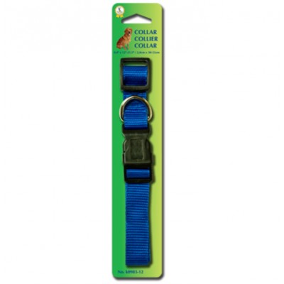 Collier pour chien en nylon bleu