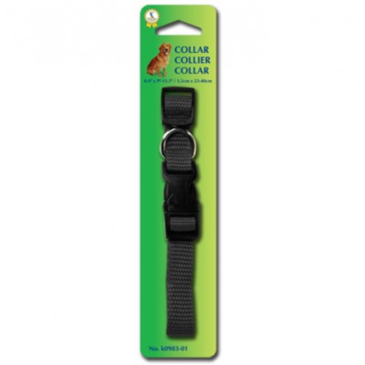 Collier pour chien en nylon noir