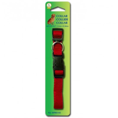 Collier pour chien en nylon rouge