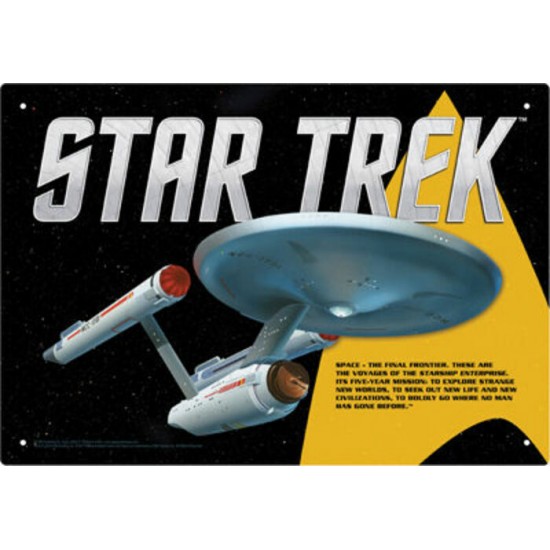 Enseigne Star Trek Enterprise en métal