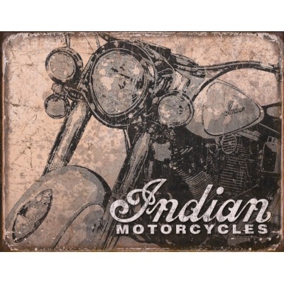 Enseigne Indian Motorcycle en métal  / Style...