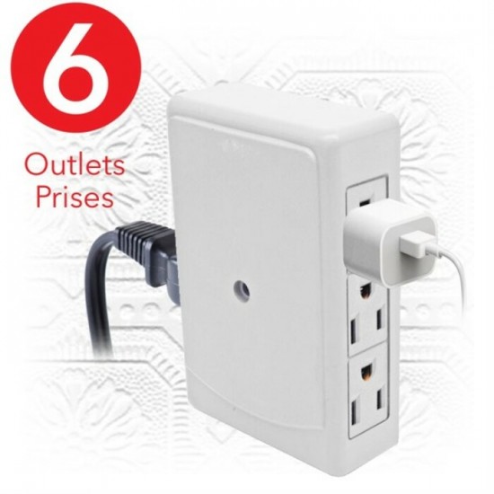 Multiprise électrique murale latérales EL-867