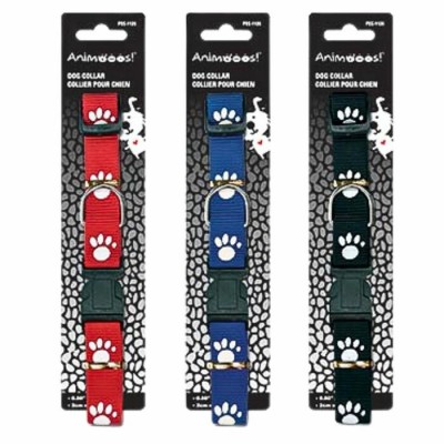 Collier pour chien au motif d'empreinte en nylon...
