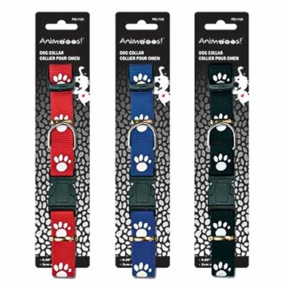 Collier pour chien  au motif d'empreinte en nylon...