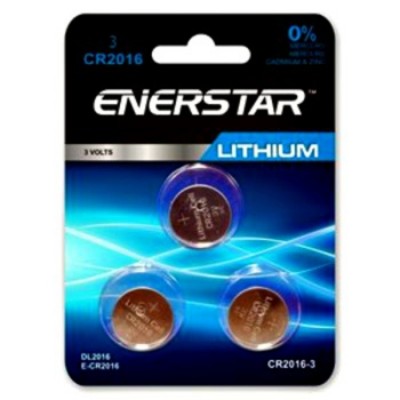 Piles Bouton de Lithium CR2016, paquet de 3