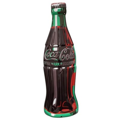Enseigne Coca-Cola en métal découpé à la forme...