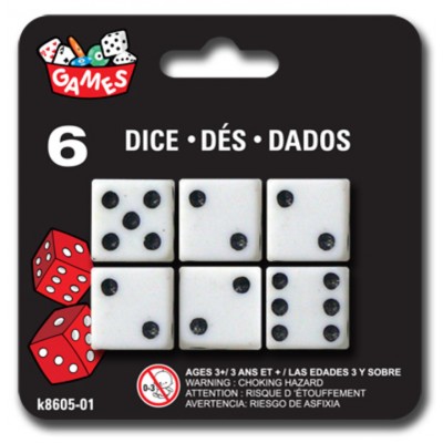 Dés à jouer paquet de 6