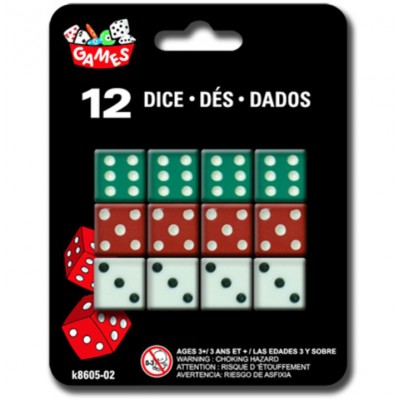 Dés à jouer paquet de 12