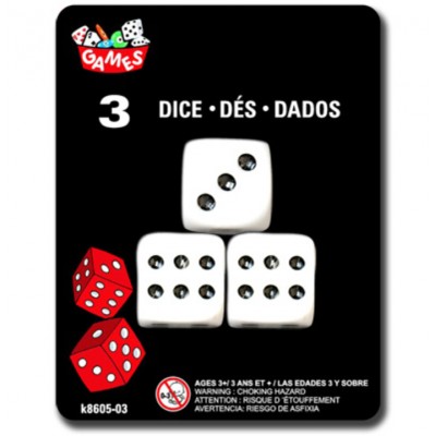 Très gros Dés à jouer paquet de 3