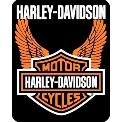 Couverture Harley-Davidson en peluche