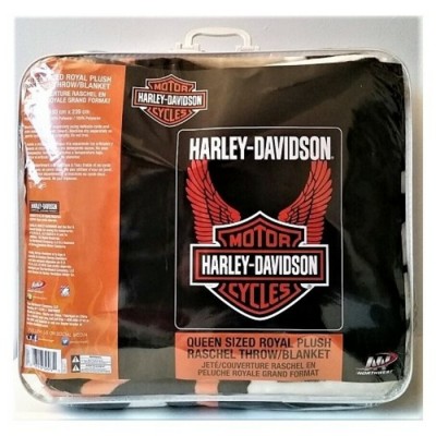 Couverture Harley-Davidson en peluche