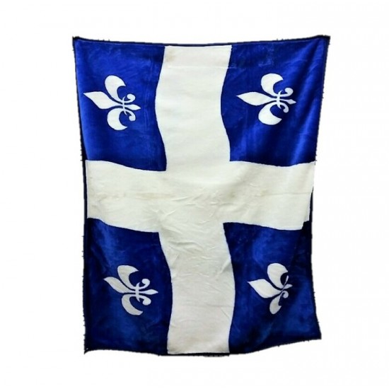 Couverture Jeté en micro velours drapeau du Québec