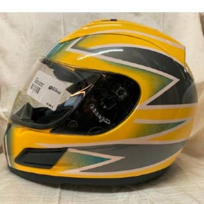 Casque Onix jaune et argent grandeur x-smal pour...