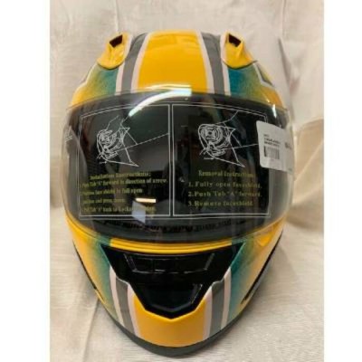 Casque Onix jaune et argent grandeur x-smal pour adulte