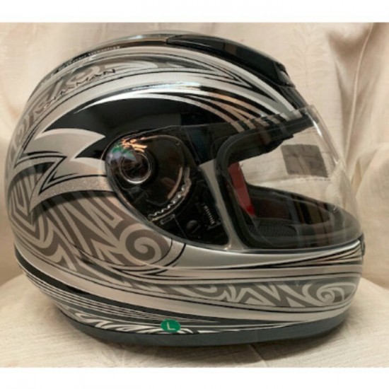 Casque Fulmer avec visière gris argenté et noir grandeur large