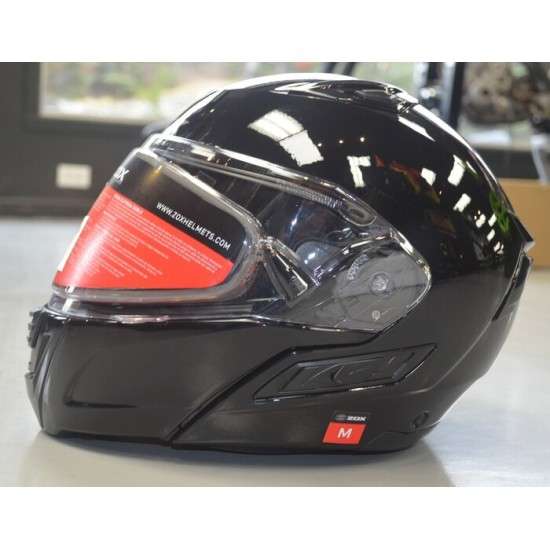 Casque Modulaire électrique ZOX Noir lustré Casque Modulaire électrique ZOX Noir lustré