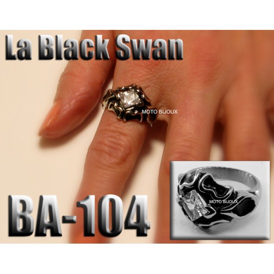 Ba-104, Bague La Black Swan acier inoxidable