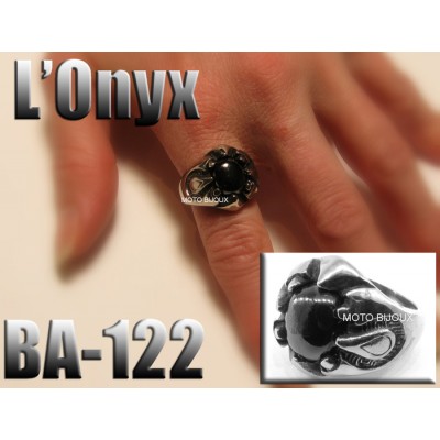Ba-122, Bague L'Onyx acier inoxidable