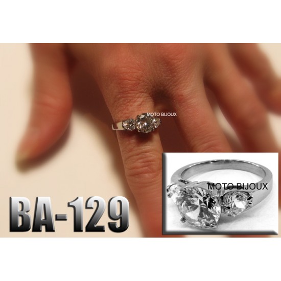 Ba-129, Bague Classique pour femme acier...