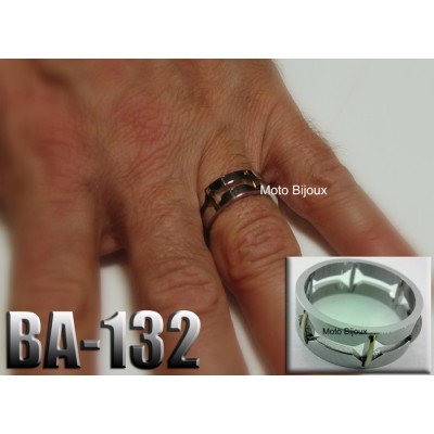 Ba-132, Bague Moderne pour homme acier inoxidable...