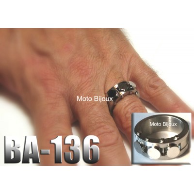 Ba-136, Bague Moderne pour homme acier inoxidable