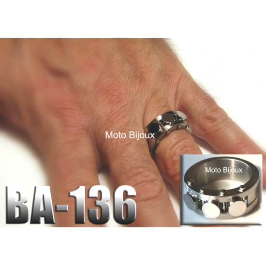 Ba-136, Bague Moderne pour homme acier inoxidable