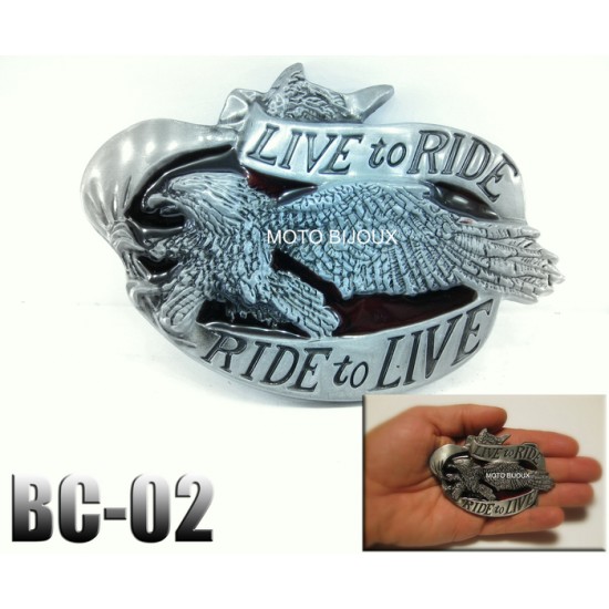 Bc-02, Boucle de ceinture ,Live to Ride Aigle