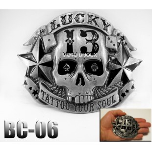 Bc-06, Boucle de ceinture , Lucky 13 treize Tattoo...