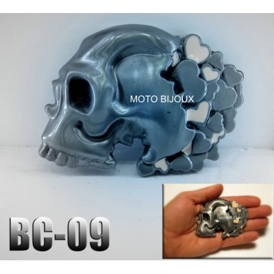 Bc-09, Boucle de ceinture , Profil Tête de mort ,...