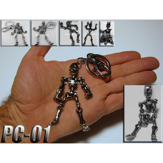 Pc-001, Porte clés Squelette articulé, Acier...