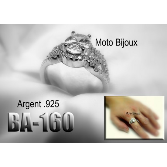 Ba-160 , Bague argent .925