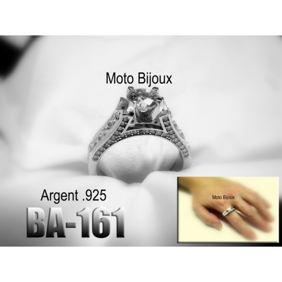 Ba-161 , Bague argent .925