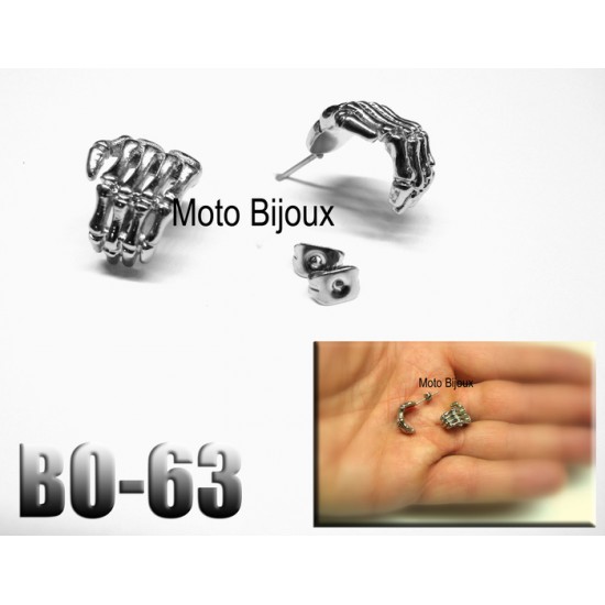 Bo-63, Boucles d'oreilles main de squelette.