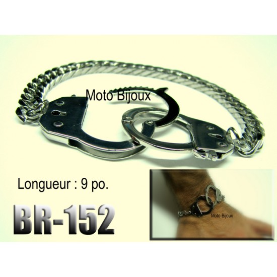 Br-152, Bracelet  Menottes Acier inoxidable «...