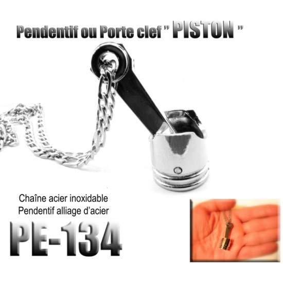 Pe-134, pendentif Le Piston, alliage de zinc (acier)