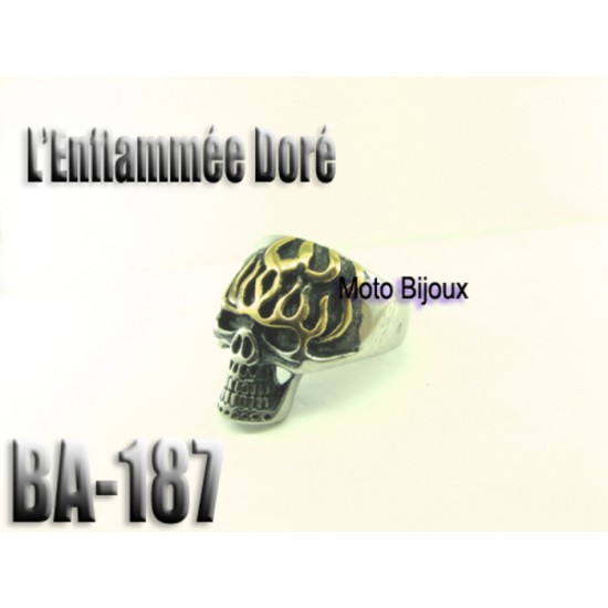 Ba-187 L'enflammé doré acier inoxidable