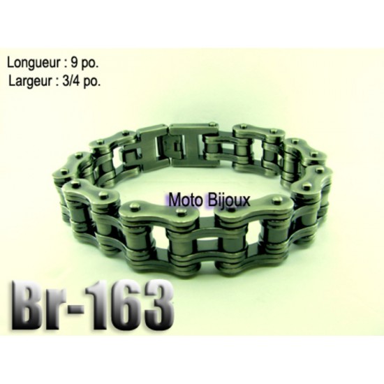 Br-163 bracelet chaîne vintage ,acier inoxidable « stainless steel » 