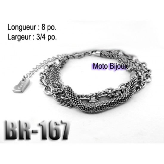 Br-167, Bracelet  acier inoxidable « stainless steel » 