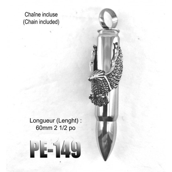 Pe-149, Pendentif Balle avec Aigle acier...