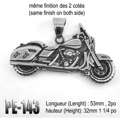 Pe-143, Pendentif Moto valises acier inoxidable (...