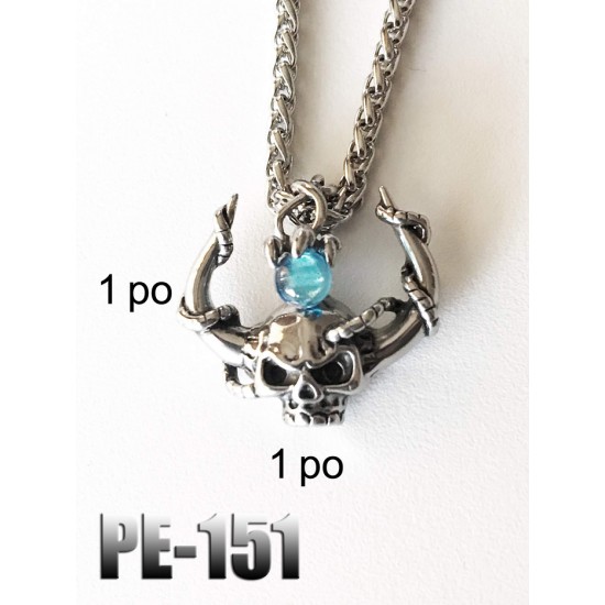 Pe-151, Pendentif Diable cornu,  acier inoxidable ( Stainless Steel )